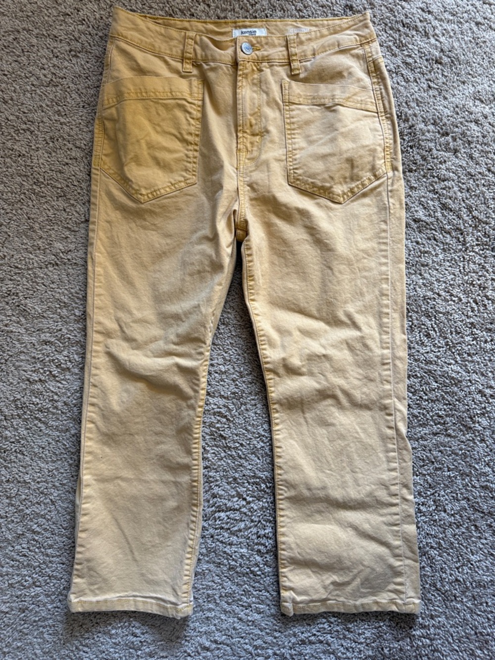 Kensie Golden Yellow Straight-Leg Jeans The Savannah